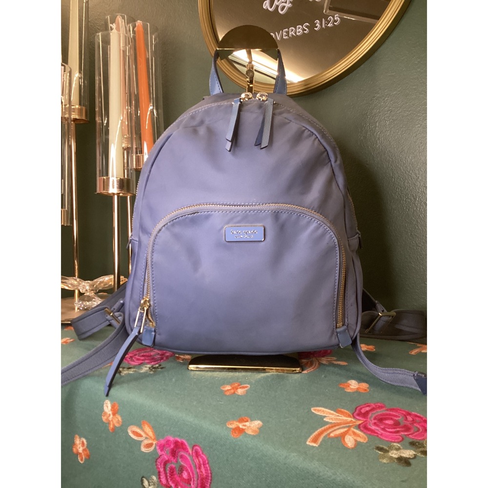 Kate Spade Karissa Blue‎ Nylon Backpack Gold Hardware